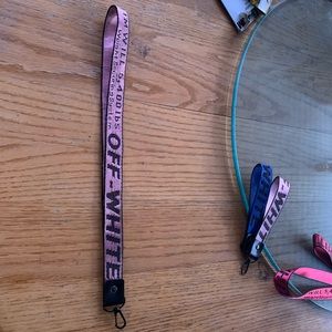pink off-white lanyard (long version)